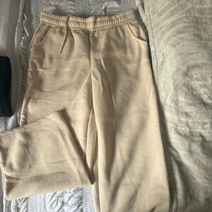 Women's Cream Wide Leg Pants